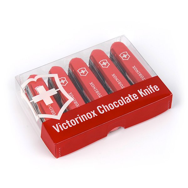 acetate packaging for victorinax chocolate