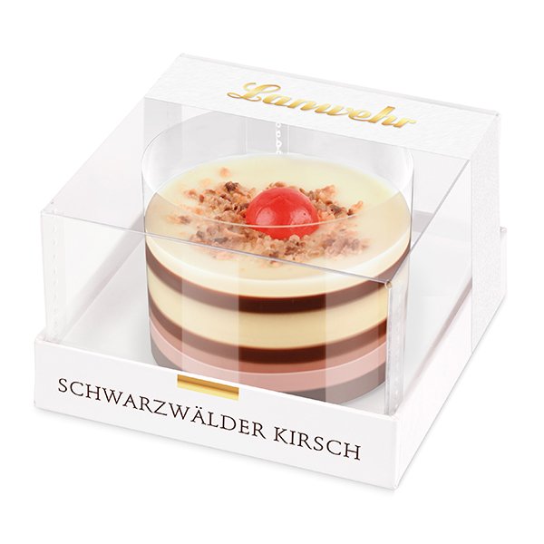 large acetate cake box and collar for schwarzwalder kirsch