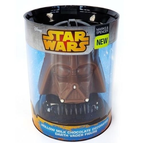 m&s star wars chocolate figure acetate tube box packaging