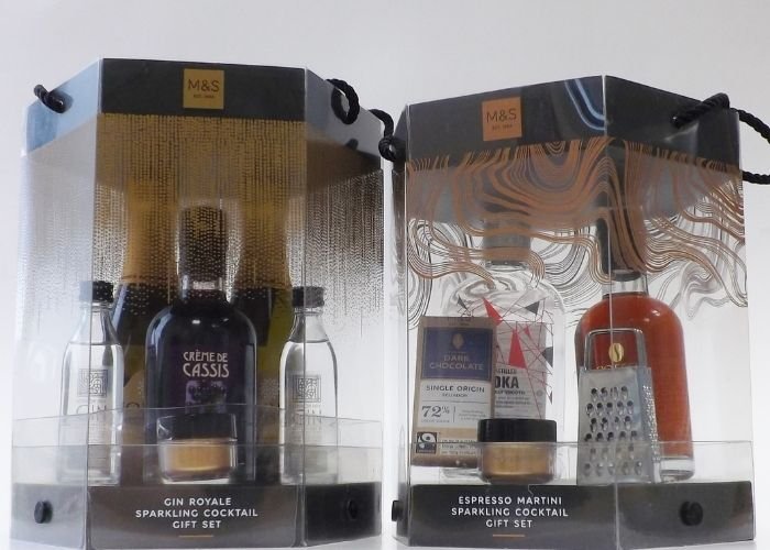 m&s gin acetate gift packaging boxes