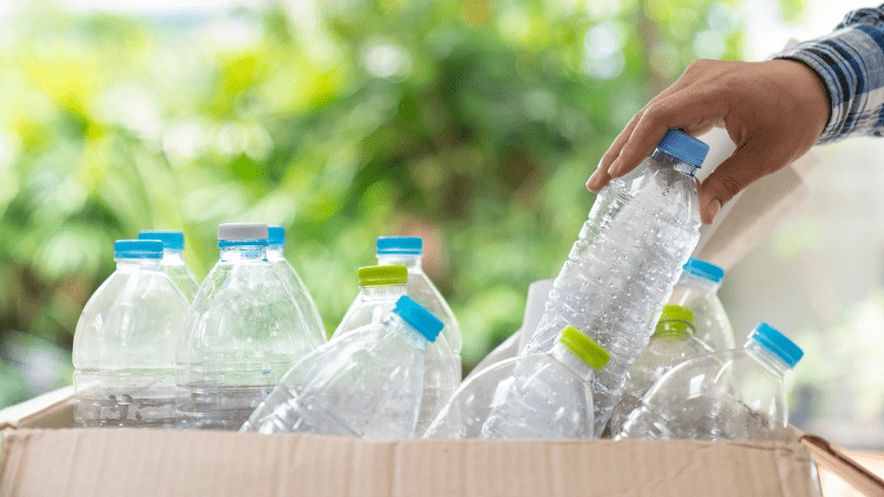 clear plastic bottles